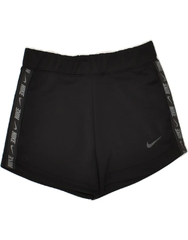 NIKE Womens Graphic Sport Shorts UK 4 XS Black