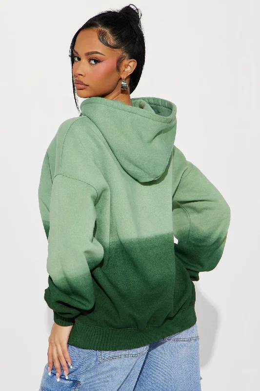 Off Duty Ombre Fleece Sweatshirt - Green