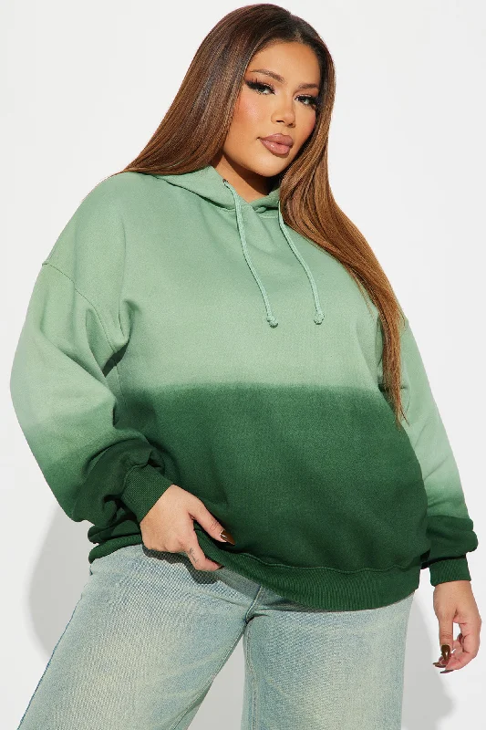 Off Duty Ombre Fleece Sweatshirt - Green