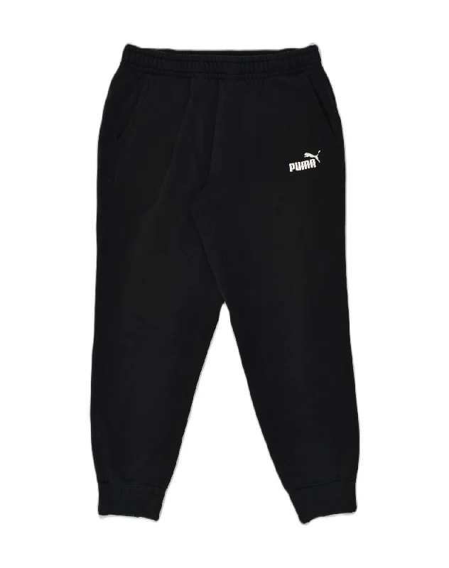 PUMA Womens Tracksuit Trousers Joggers UK 14 Large Black Cotton