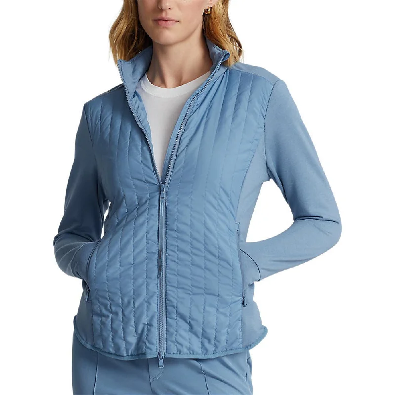 RLX Ralph Lauren Women's Cool Wool Hybrid Performance Full-Zip Jacket - Hatteras Blue