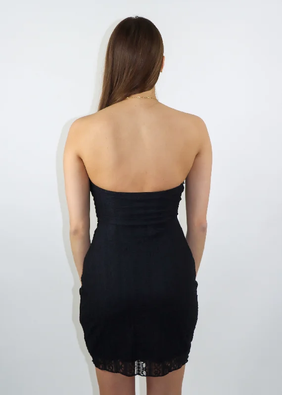 Slow Burn Strapless Dress ★ Black