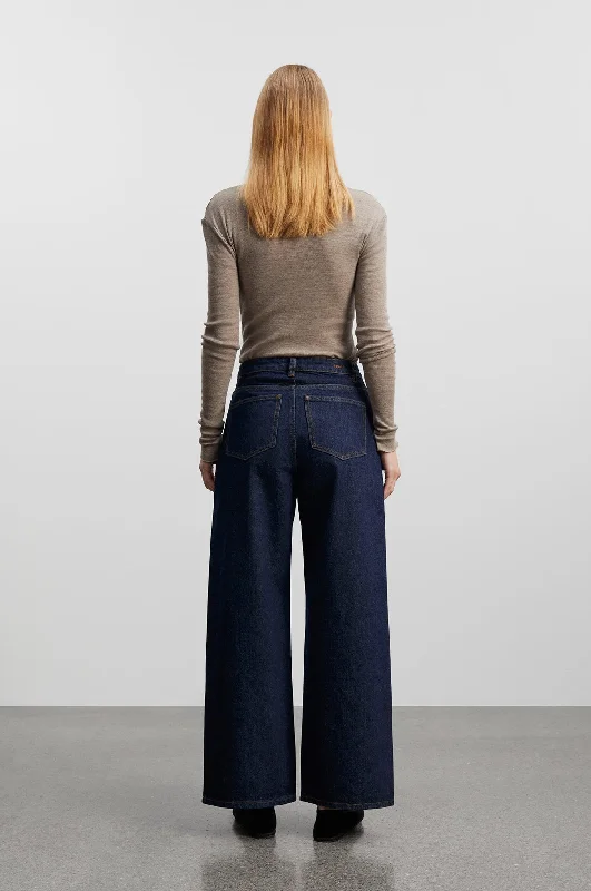 Wide Leg Jeans Indigo Denim Blue