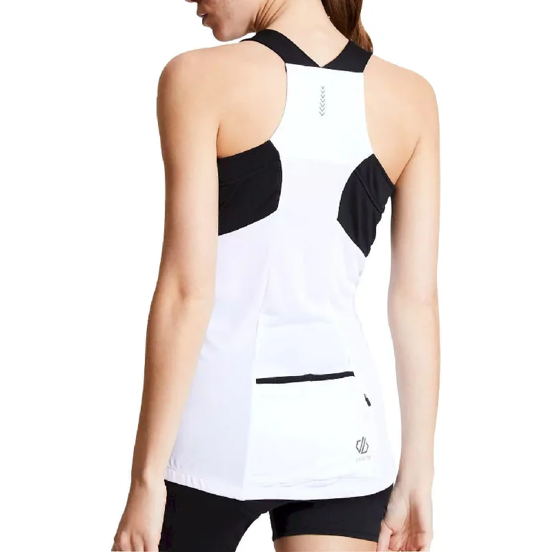 Dare2B Regale Sleeveless Womens Cycling Jersey - White