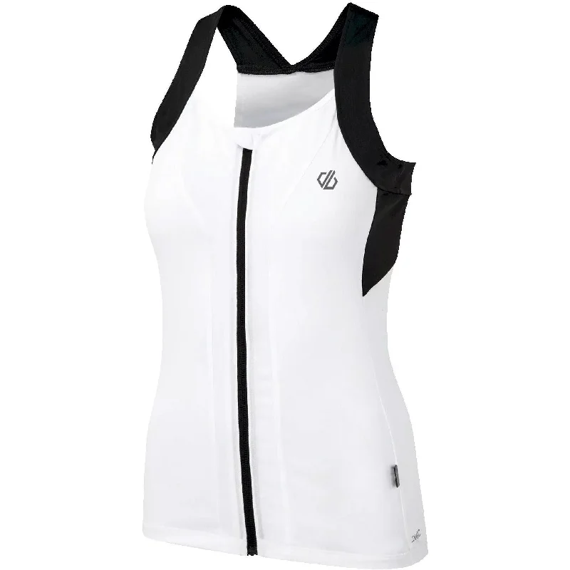 Dare2B Regale Sleeveless Womens Cycling Jersey - White