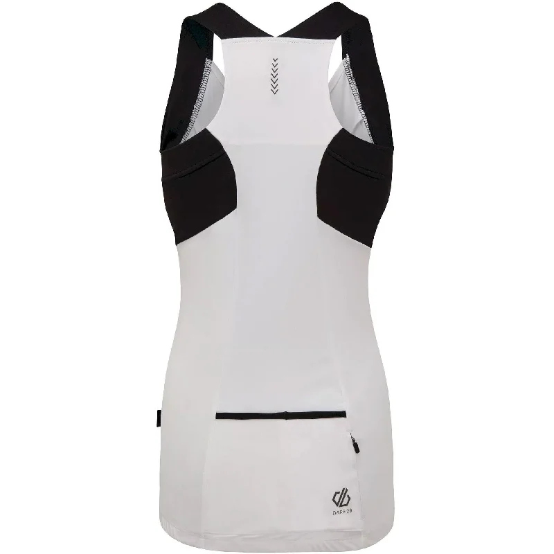 Dare2B Regale Sleeveless Womens Cycling Jersey - White