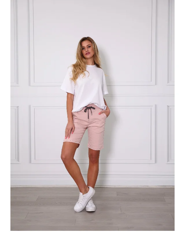 Monaco Jean Riley Denim Short - Blush Pink