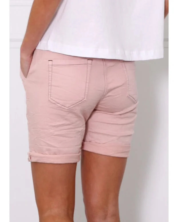 Monaco Jean Riley Denim Short - Blush Pink