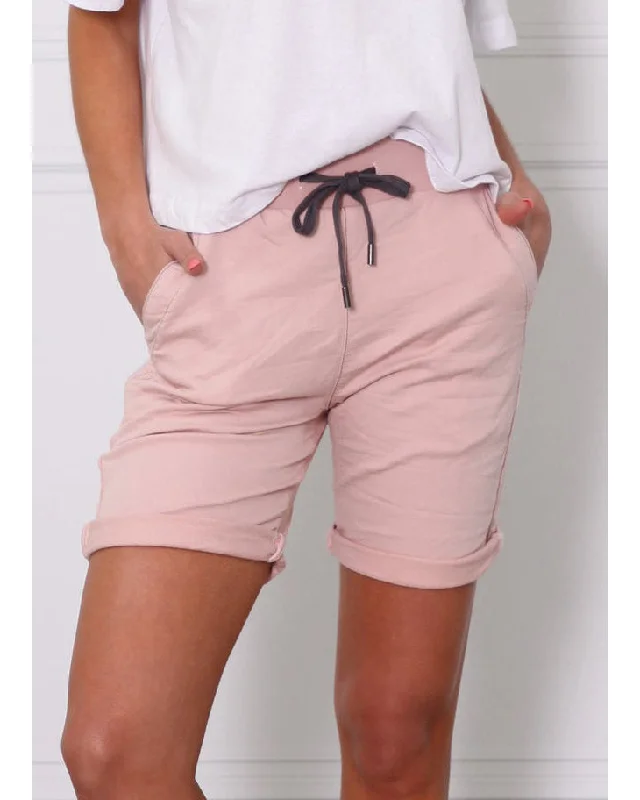 Monaco Jean Riley Denim Short - Blush Pink