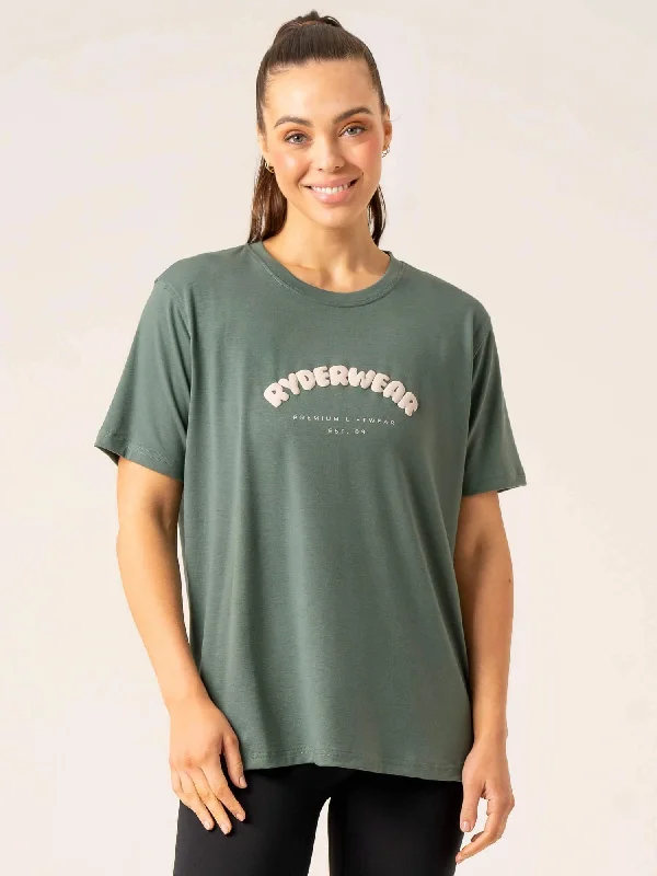 Off Side Longline T-Shirt - Sage