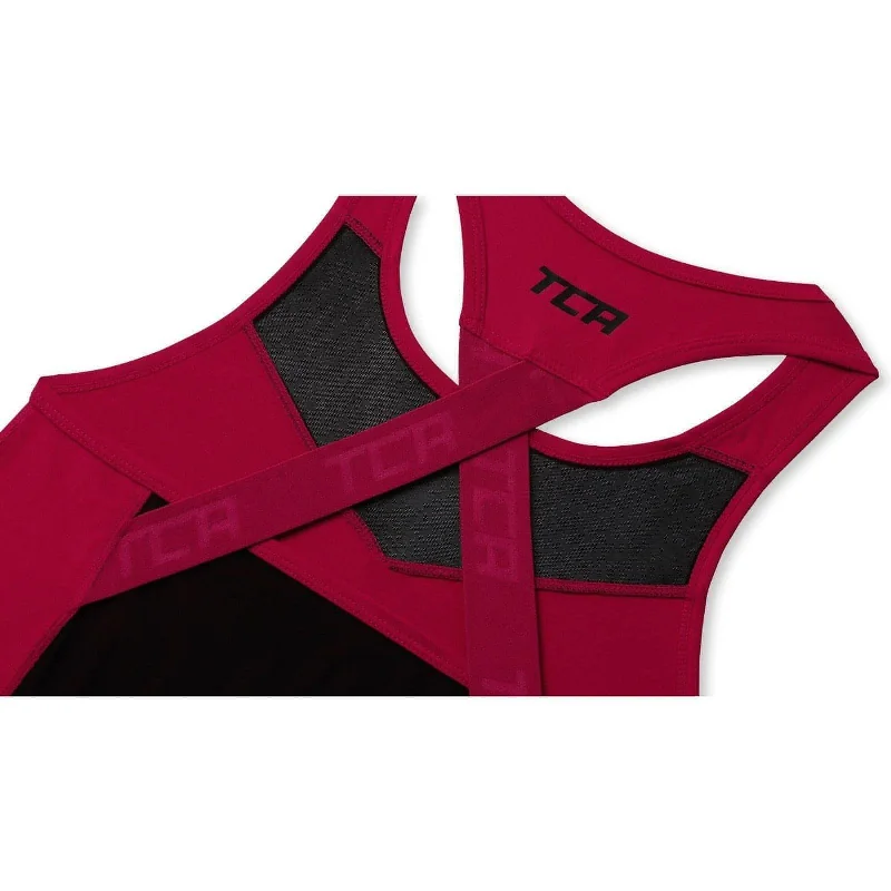 TCA MeshLuxe Womens Running Vest - Pink