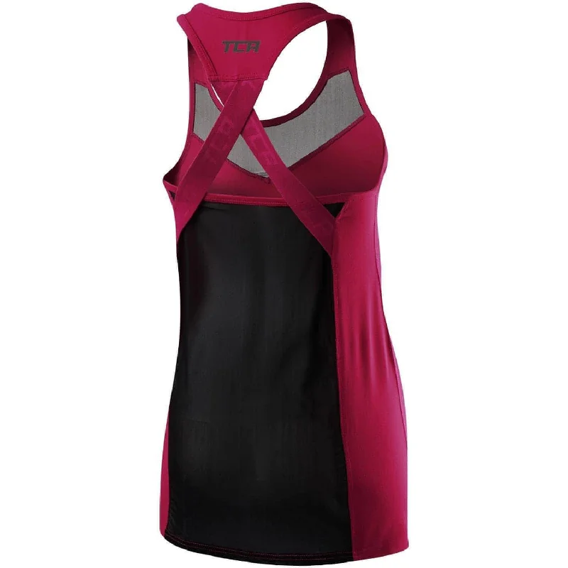 TCA MeshLuxe Womens Running Vest - Pink