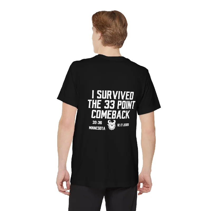 Unisex Pocket Tee - Survived the 33 Point Comeback