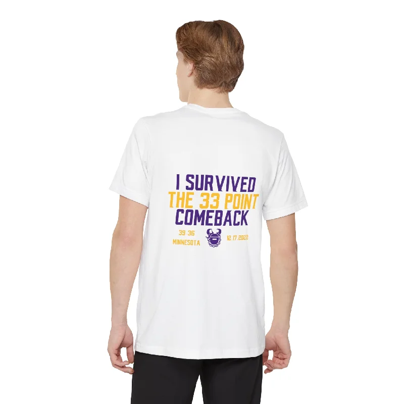 Unisex Pocket Tee - Survived the 33 Point Comeback