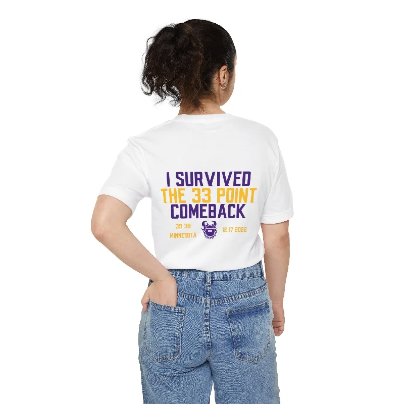 Unisex Pocket Tee - Survived the 33 Point Comeback