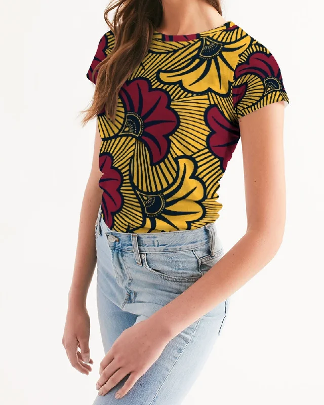 AKH African Fleurs Rouges Women's Tee