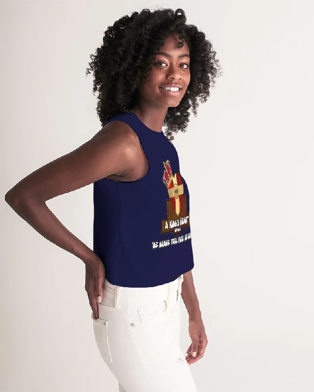 AKH Navy Blue Women's Cropped Tank