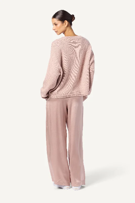 ALSTON CASHMERE BOYFRIEND CREWNECK | ADOBE ROSE