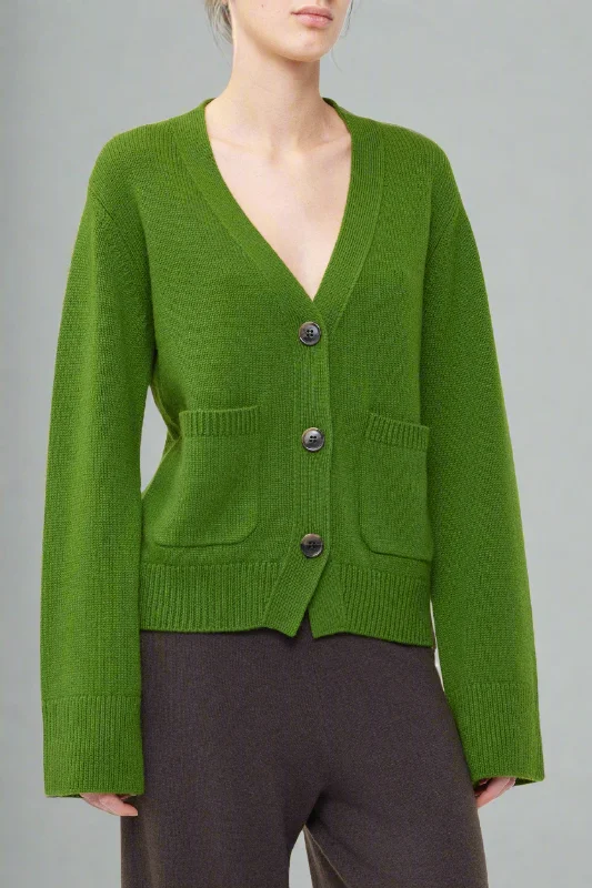 Danni Matcha Cashmere Cardigan