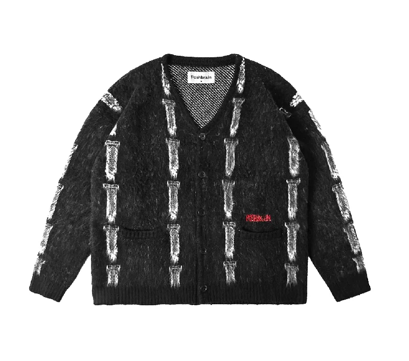 POSHBRAIN Screw Cardigan - Black