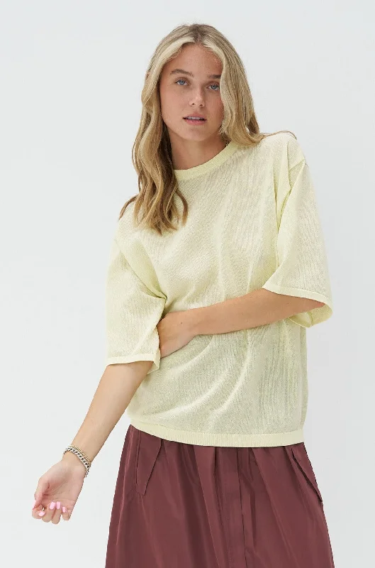 Crispy Sweater Oversized Easy T-Shirt, Butter