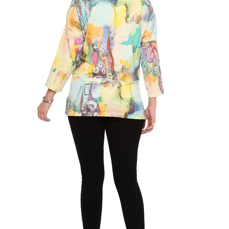 Top - Colby 3/4 Sleeve Multi Colored - 24T45C35