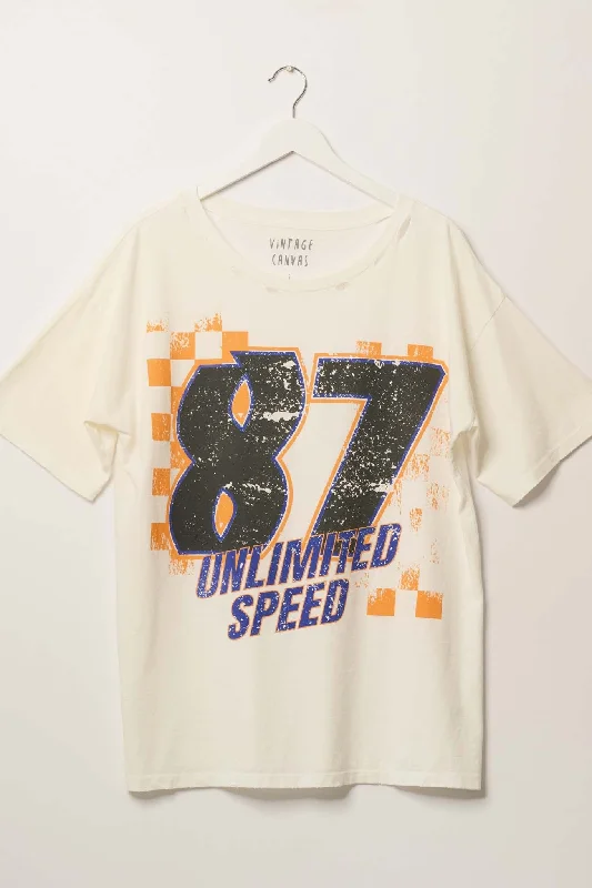 Unlimited Speed Racing Distressed Graphic Tee