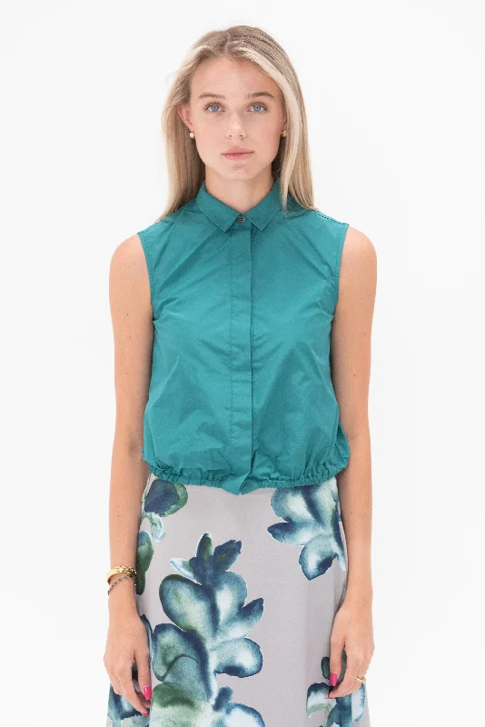 Sleeveless Shirt, Teal