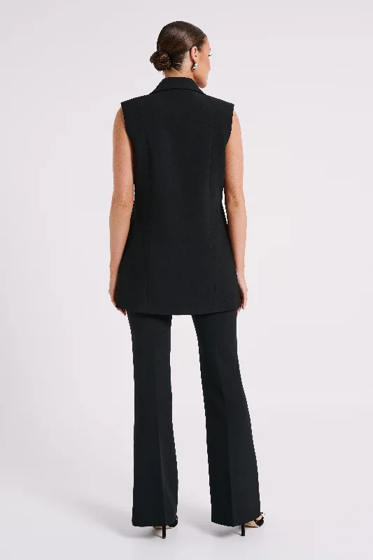 Robin Oversized Suiting Vest - Black