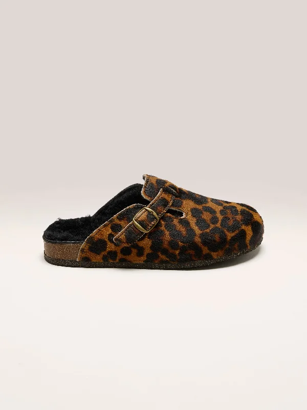 BOSABO | BLACK LEOPARD CLOGS