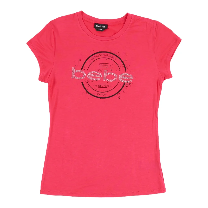 Women's Bebe Logo Rhinestone T-Shirt