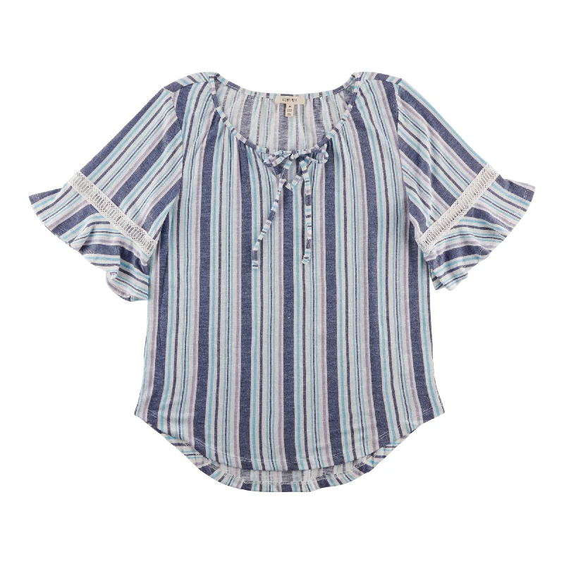 Women's Knit Gauze Stripe Top