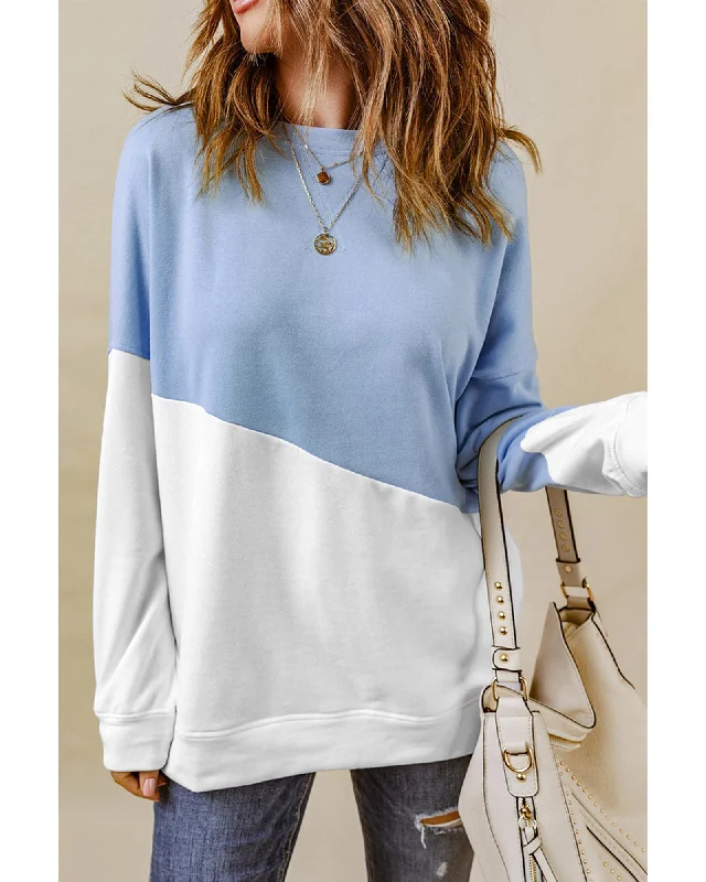 Azura Exchange Patchwork Dropped Shoulder Sweatshirt - L