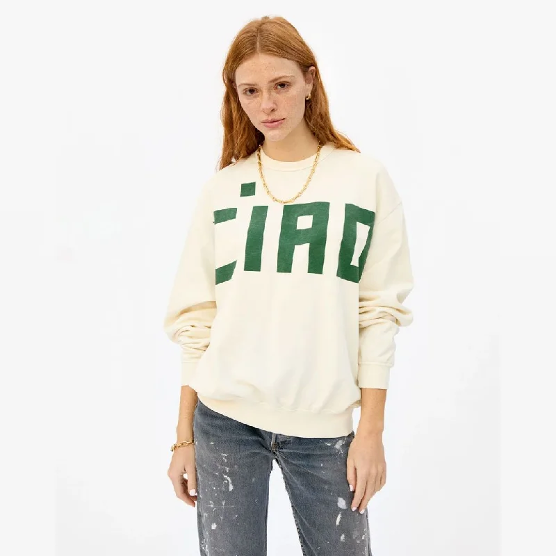 ""Ciao"" Oversized Sweatshirt (Cream)