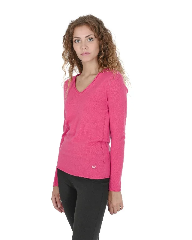 Cashmere Women V Neck Sweater - 40 EU