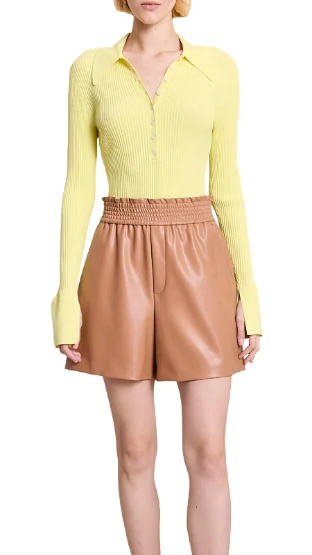 Eleanor Sweater In Citrine Yellow