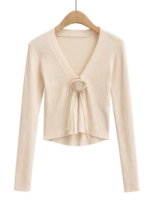 Floral Knot  Women Cardigan Sweater