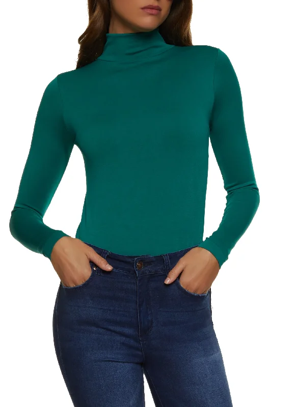 Basic Mock Neck Long Sleeve Bodysuit