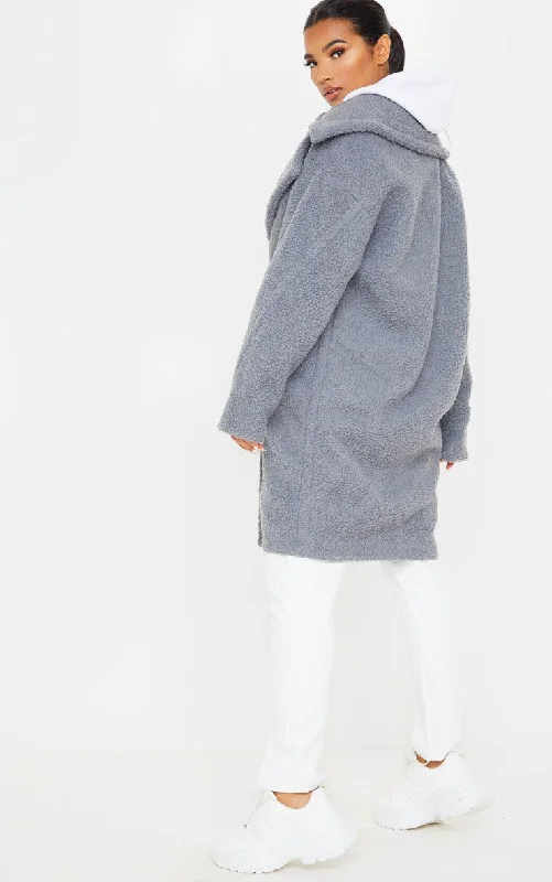 Grey Borg Drop Arm Midi Coat