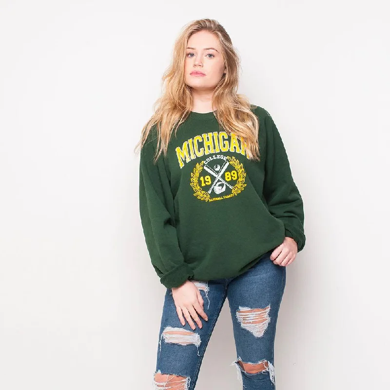 H&L - Michigan - Womens Sweat - Green