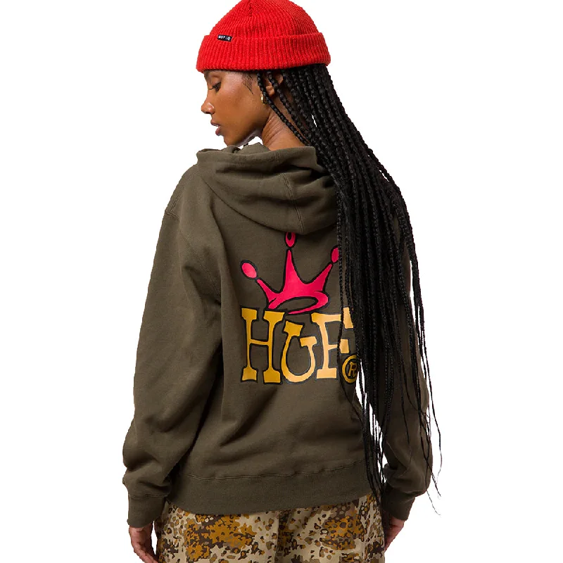 HUF CROWN P/O HOODIE // OLIVE