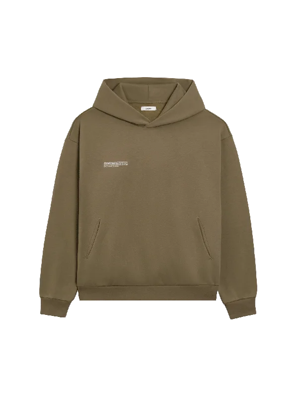 In Conversion Cotton Hoodie—carbon brown