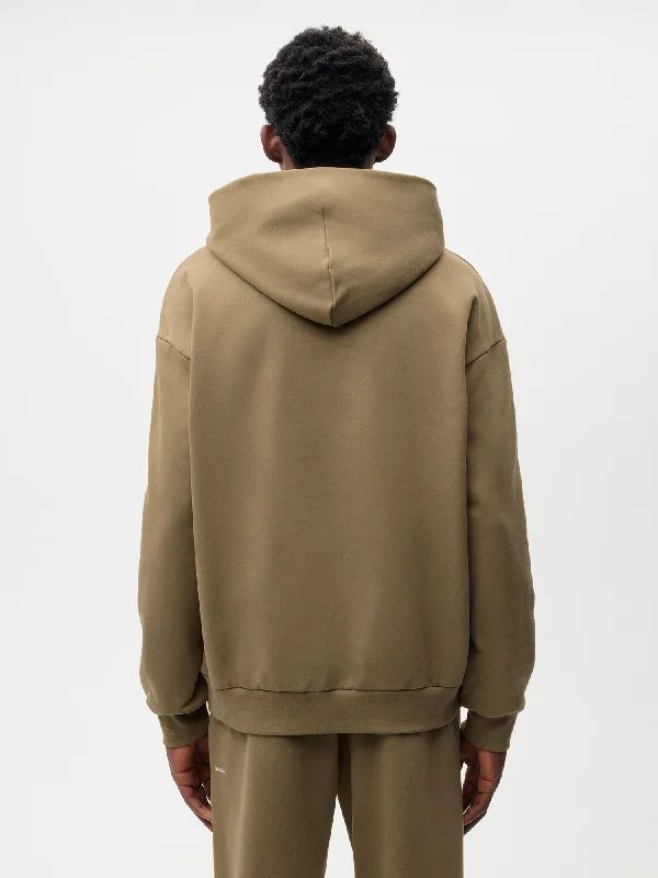 In Conversion Cotton Hoodie—carbon brown