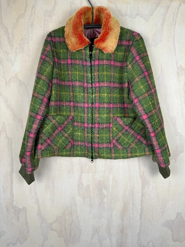 Juna Leaf Plaid Bomber