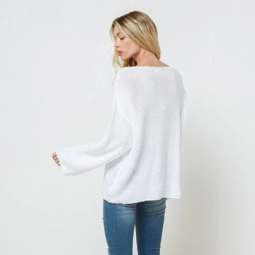 Knitted Sweater (White)