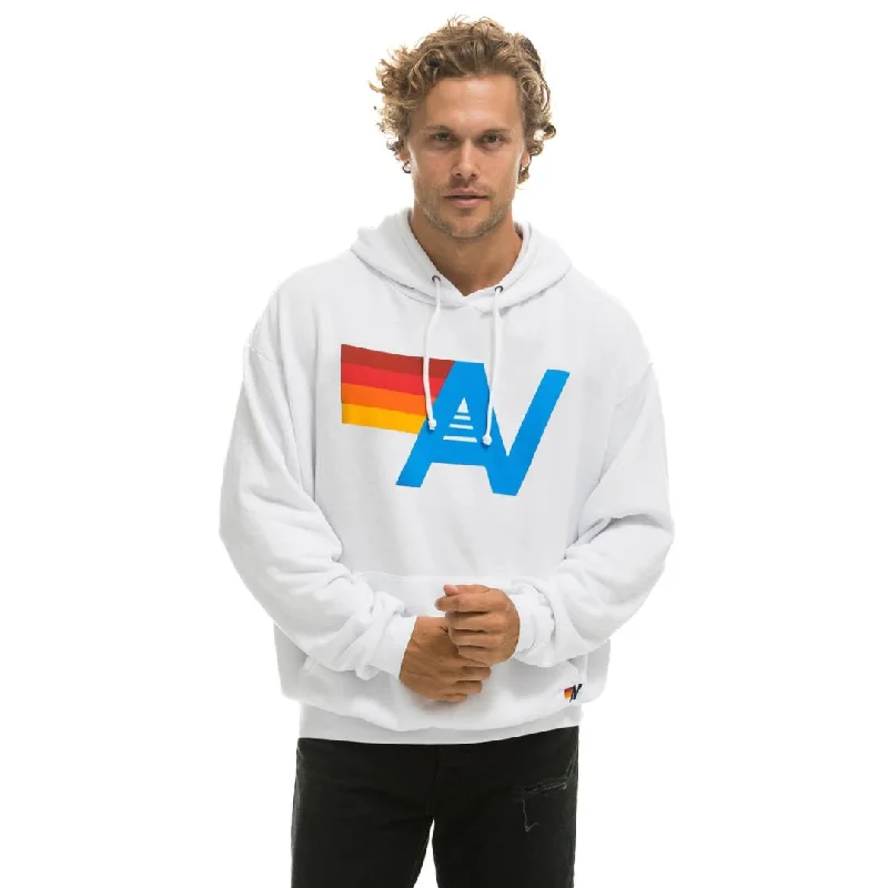 Logo Pullover Relaxed Hoodie (White)