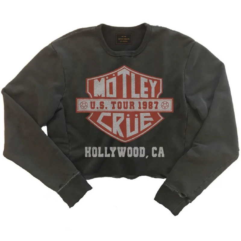 Motley Crue Crop Sweatshirt (Vintage Black)