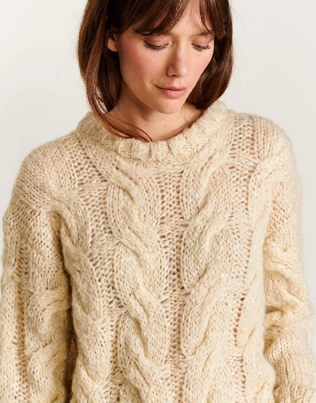 Nins Cable Knit Sweater (Shell)