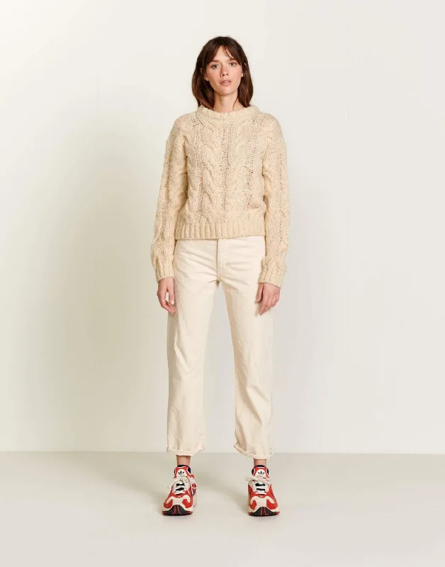 Nins Cable Knit Sweater (Shell)