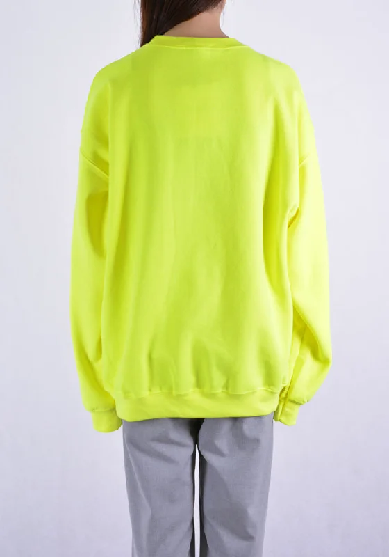 PAULA CANOVAS DEL VAS AE001 FLOWER EMBOSSED SWEAT SHIRT YELLOW